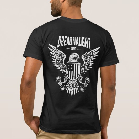 Dreadnaught Eagle Flag Logo T-shirt (Achterkant)