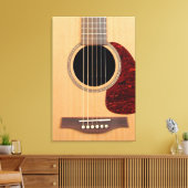 Dreadneen Acoustic 6 String Guitar Canvas Afdruk (Insitu (Woonkamer))