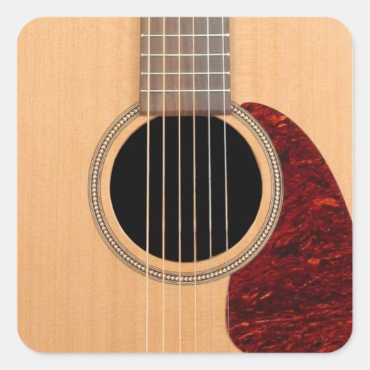 Dreadneen Acoustic 6 String Guitar Vierkante Sticker (Voorkant)