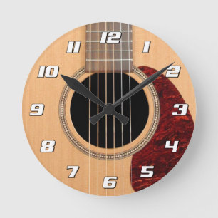 Dreadnought akoestische 6 snarige gitaar met cijfe ronde klok