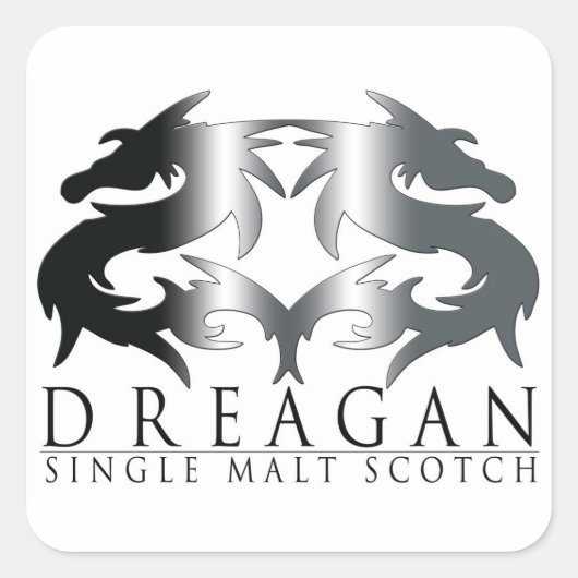 Dreagan Vierkante Sticker (Voorkant)