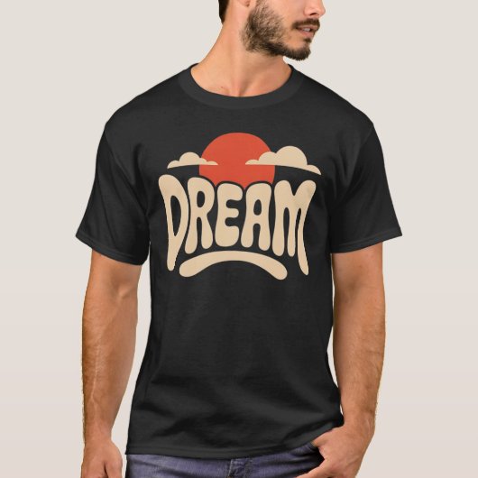 Dream Aesthetic Typography T-Shirt with Sunset (Voorkant)