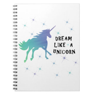 Dream als een Unicorn notebook Notitieboek