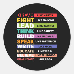 Dream als Martin Lead, als Harriet Black History Ronde Sticker
