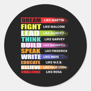 Dream als Martin Lead, als Harriet Black History Ronde Sticker