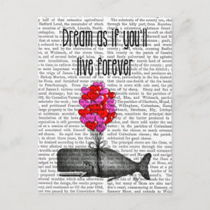 Dream alsof je voor altijd zult leven briefkaart