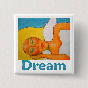 Dream Angel Art Vierkante Button 5,1 Cm