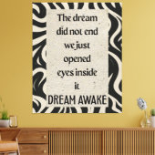 Dream Awake Quote Ar Stretched Canvas Print (Insitu (Woonkamer))