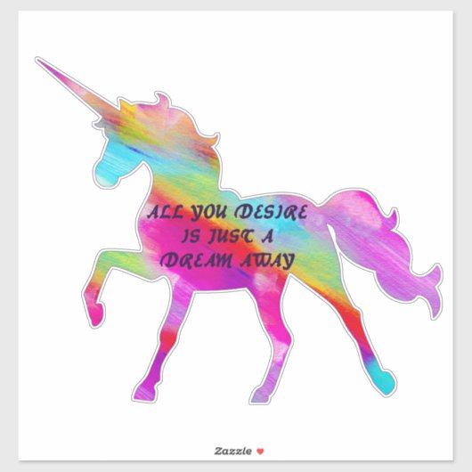 Dream Away Unicorn Sticker (Vel)
