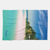 Dream Beach (nom personnalisé) Serviette de cuisin (Horizontal)