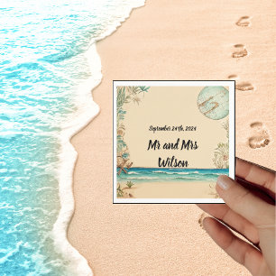 Dream Beach Thleding Wedding Cocktail Napkins Servet