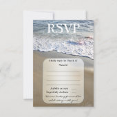 Dream Beach Wedding RSVP Card Kaart (Voorkant)