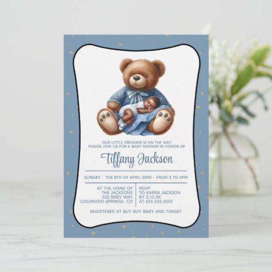 Dream Beer Baby shower Invitation Kaart (Staand voorkant)