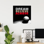 Dream Believe Achieve Basketball Poster (Bureau à domicile)