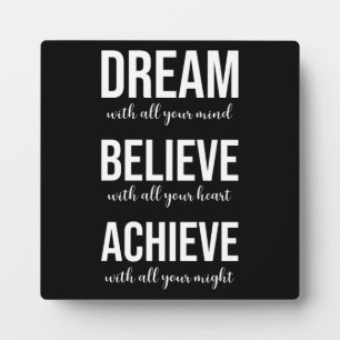Dream Believe Achieve - Gym, drukte, succes Fotoplaat
