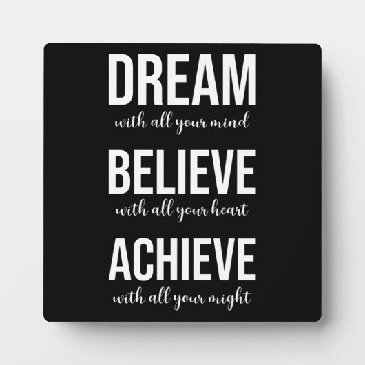 Dream Believe Achieve - Gym, drukte, succes Fotoplaat (Voorkant)