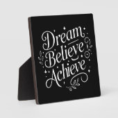 Dream Believe Achieve - Gym, drukte, succes Fotoplaat (Voorkant)