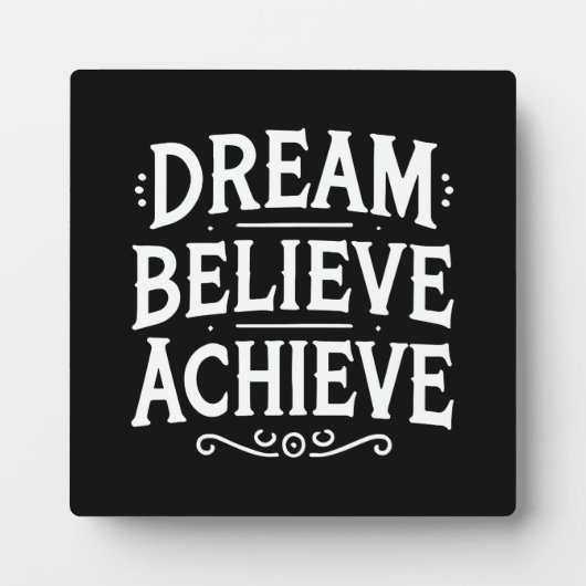 Dream Believe Achieve - Gym, drukte, succes Fotoplaat (Voorkant)