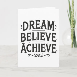 Dream Believe Achieve - Gym, drukte, succes Kaart