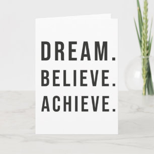 Dream Believe Achieve - Gym, drukte, succes Kaart