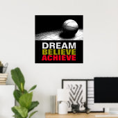 Dream Believe Achieve Pop Art Poster (Bureau à domicile)
