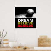 Dream Believe Achieve Pop Art Poster (Cuisine)