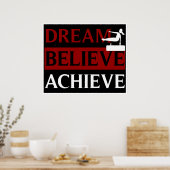 Dream Believe Atteindre Gymnastique Poster (Cuisine)