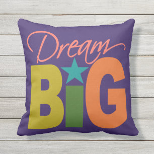 Dream BIG aangepaste kleur kussen