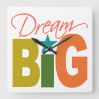 Dream BIG aangepaste wandklok