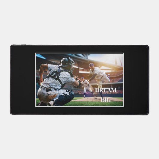 Dream Big Baseball Bureau Mat (Recto)