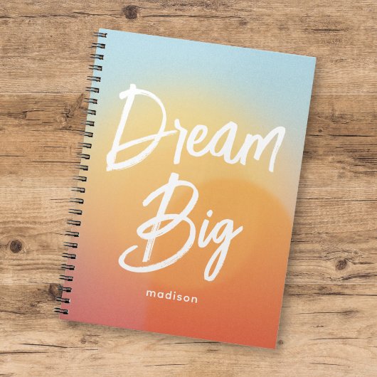 Dream Big Beautiful Carnet Ciel été