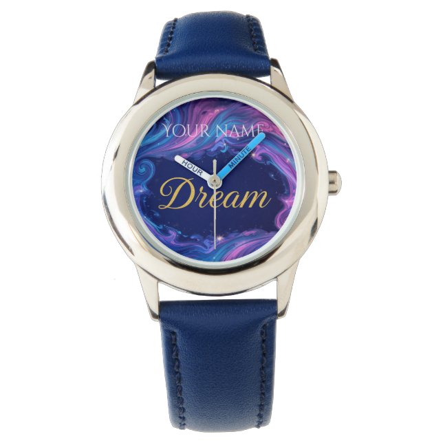 Dream big - beautifully designed Personalized  Horloge (Voorkant)