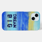 Dream Big - Blue Turquoise Nautical Abstract Art Case-Mate iPhone Case (Achterkant (horizontaal))