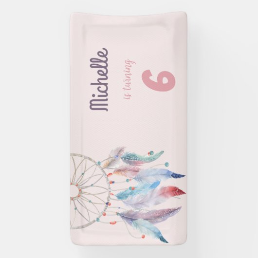 Dream Big Boho Dreamweaver Birthday Spandoek (Verticaal)