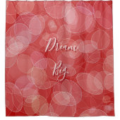 Dream Big. Bokeh rode textuur Douchegordijn (Voorkant)