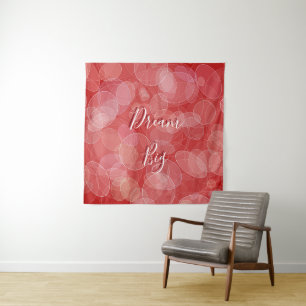Dream Big. Bokeh rode textuur Wandkleed