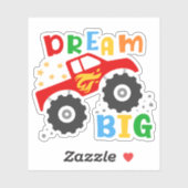 Dream Big Boy's Truck Custom-Cut Vinyl Stickers (Vel)