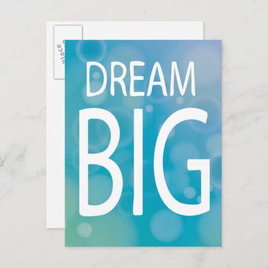 Dream Big Briefkaart (Voorkant / Achterkant)