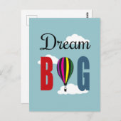 Dream big briefkaart (Voorkant / Achterkant)