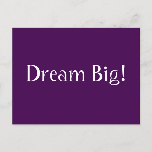 Dream Big! Briefkaart (Voorkant)