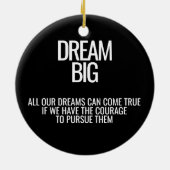 Dream Big Ceramic Ornament (Achterkant)