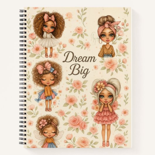 Dream Big  Chibi Girls Journal Notitieboek (Voorkant)