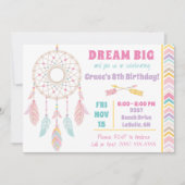 Dream Big Dream Catcher Invitation Anniversaire (Devant)