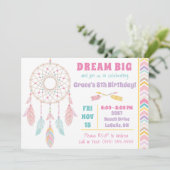 Dream Big Dream Catcher Invitation Anniversaire (Debout devant)