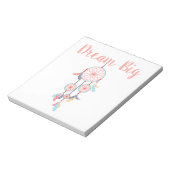 Dream Big Dreamweaver Dream Catcher in Peach Notitieblok (Gedraaid)