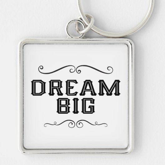 Dream Big Hand Lettered Keyring/Sleutelhanger Sleutelhanger (Voorkant)