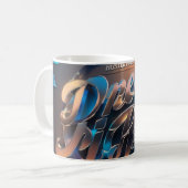 "Dream Big, Hustle Hard - Modern Inspirational Mug (Devant gauche)