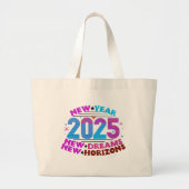 Dream Big in 2025: Canvas tas van een nieuw begin (Voorkant)