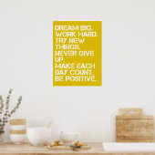 Dream Big - Inspirerend Poster (Keuken)