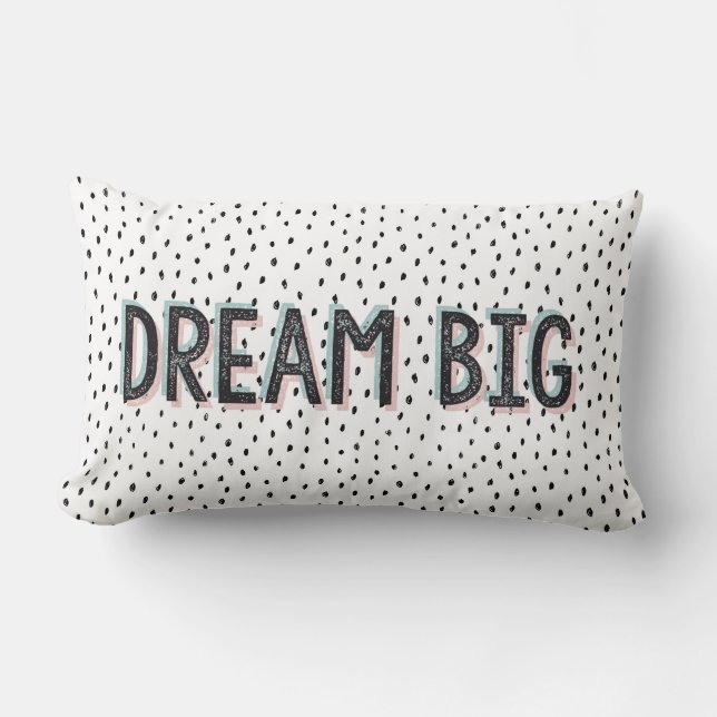Dream Big Inspirerend Quote Lumbar Cushion Kussen (Voorkant)